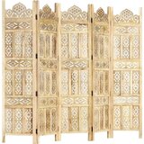 vidaXL Ročno izrezljan paravan 5-delni 200x165 cm trden mangov les | Shoptok.si