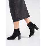 Shelvt Black suede classic women's ankle boots | Eponuda.ba