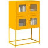 vidaXL Highboard Gorčično rumena 68x39x107 cm Jeklo Cene