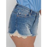 Only Blue Denim Shorts with Lace Details Carmen - Women | ePonuda.com