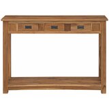  Konzolna stolica Prirodna 110 x 30 x 80 cm Čvrsto teak drvo | shoptok.hr