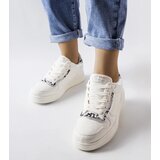 Gemre White women's sneakers made of eco leather Nelma Cene