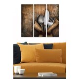 Wallity MDF1195621 multicolor decorative mdf painting (3 pieces) Cene