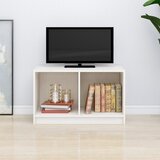 TV ormarić bijeli 70 x 33 x 42 cm od masivne borovine | shoptok.hr