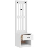 vidaXL Drevo za dvorano "SANDENS" bela 45x40x159,5 cm masivni les bora | Shoptok.si