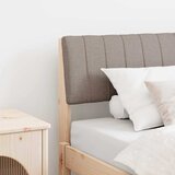  Tapecirani uzglavlje Sivo-smeđa 100 cm Čvrsto borovo drvo | shoptok.hr