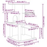  Penjalica za mačke sa stupovima za grebanje krem 82 5 cm | shoptok.hr