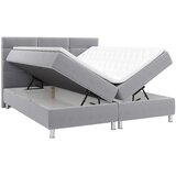 CARRYHOME postelja z vzmetnico 180 cm x 200 cm , tekstil svetlo siva | Shoptok.si
