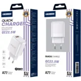 A77 22,5 W 1XUSB QC3.0 STENSKI POLNILEC ZA APPLE LIGHTNING, (5000337884)