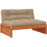 3 Komad Sekcionalna sofa Čvrsto borovo drvo Vosak Smeđa - Vosak smeđa bor srednja sofa | shoptok.hr
