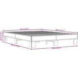  Okvir za krevet boja hrasta 160x200 cm konstruiran drvo i metal | shoptok.hr