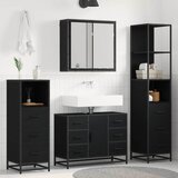  Set namještaja za kupaonicu 3 kom. Crni hrast 80 x 33 x 60 cm | shoptok.hr