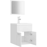 Set kupaonskog namještaja od iverice visoki sjaj bijeli | shoptok.hr