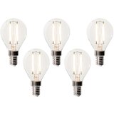 LUEDD Komplet 5 E14 zatemnitvenih LED žarnic P45 prozorno steklo 3W 250 lm 2200K u
