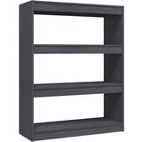 vidaXL knjižna omara za razdelitev prostora siva 100x30x103 cm | Shoptok.si