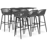  7-dijelni barski set crno-sivi | shoptok.hr