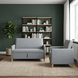  Set sofe s pohranom 2 pcs Svjetlosiva Poliester | shoptok.hr
