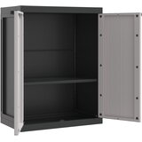 Vanjski ormarić za pohranu sivo-crni 65 x 37 x 85 cm PP | shoptok.hr