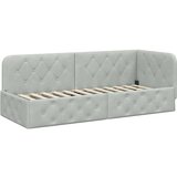  Kutni okvir kreveta Svijetlo siva 80 x 200 cm Baršun | shoptok.hr