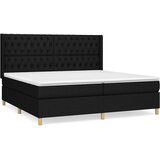  Krevet s oprugama i madracem crni 200x200 cm od tkanine | shoptok.hr