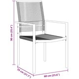  Vrtni set za objed 7 kom. Crna Čelik s prahom premazan | shoptok.hr