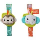 Bright Starts Wrist Pals Toy ropotuljica za na roko z grizljajočim delom Monkey & Elephant 0 m+ 2 kos | Shoptok.si