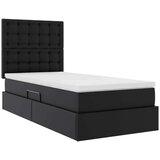  Krevet s prostorom za pohranu s LED-om Crna 90 x 190 cm | shoptok.hr