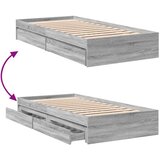 vidaXL Okvir kreveta s ladicama siva boja hrasta 75 x 190 cm drveni | shoptok.hr