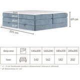 Maison de Rêve Plavi boxspring krevet s prostorom za odlaganje/bez uzglavlja 160x200 cm Juniper – | shoptok.hr