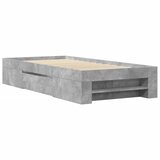  Okvir kreveta boja betona 90 x 190 cm od konstruiranog drva | shoptok.hr