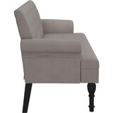  Klop z naslonom taupe 120x62x75,5 cm blago | Shoptok.si