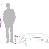  Vrtni tabure 120 x 80 cm od masivnog drva duglazije | shoptok.hr