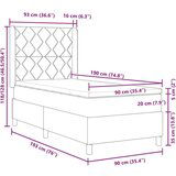 vidaXL Box spring krevet s madracem Plava 90 x 190 cm tkanina | shoptok.hr