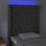  LED uzglavlje tamnosivo 83x16x118/128 cm baršunasto | shoptok.hr