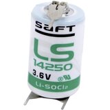 SAFT Posebna litijeva baterija 1/2 AA 3 x spajkalni zatič +/-- 3.6 V 1200 mAh 1/2 AA (Ø x V) 15 mm x 25 mm, (20439747) | Shoptok.si