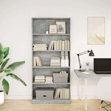 vidaXL Regal za knjige siva boja betona 80x24x176 cm konstruirano drvo Cijene