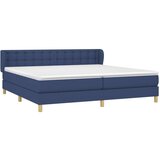 Box spring postelja z vzmetnico modra 200x200 cm blago, (20895234) | Shoptok.si