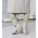 Gemre Beige ankle boots with decorative quilting Brembo | ePonuda.com