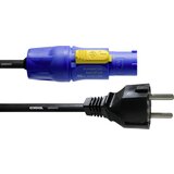 Cordial CFCA 1\,5 S tok priključni kabel [1x varnostni moški konektor - 1x powercon moški konektor] 1.50 m modra, (20429813) | Shoptok.si