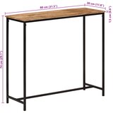  Konzolni stol 80 x 30 x 74 cm od masivnog drva manga i željeza | shoptok.hr