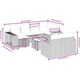  11-dijelni set vrtnih sofa poliratan s jastucima svijetlosivi | shoptok.hr