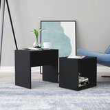  Set stolića za kavu crni 48 x 30 x 45 cm konstruirano drvo | shoptok.hr