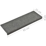  Preproge za stopnice 10 kosov svetlo sive 65x21x4 cm, (20753404) | Shoptok.si