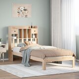 vidaXL Krevet s regalom za knjige bez madraca 75x190 cm borovina Cijene