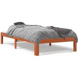 vidaXL Posteljni okvir voščeno rjav 100x200 cm trdna borovina Cene