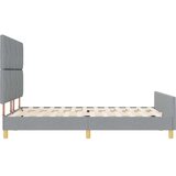  Krevetna konstrukcija Svjetlosiva 140 x 190 cm tkanina | shoptok.hr