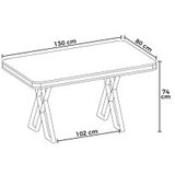 Hanah home Trpezarijski sto Vals White Marble Gold | ePonuda.com