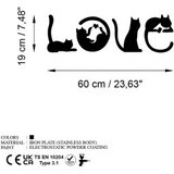 Wallity zidna dekoracija Cat 11, 60x19cm, Crna | Eponuda.com