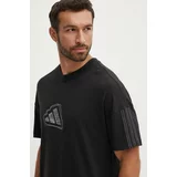 Adidas Bombažna kratka majica All SZN moška, črna barva, IX1255
