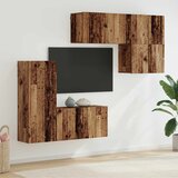  TV zidna jedinica 5 kom. Staro drvo Konstruirano drvo Smeđa 40,5 x 30 x 102 cm Cene